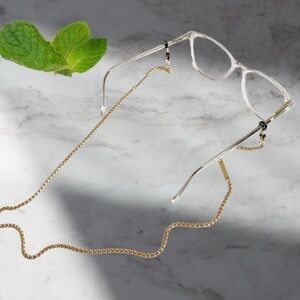 New JENNY LYNN Rose Gold Eyeglass Chain / Mask Holder